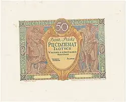 Druk próbny 50-złotówki