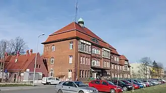 Szpital od strony ul. Piastowskiej (marzec 2019)