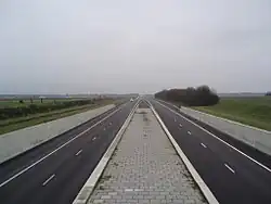 Widok z wiaduktu w węźle Erica/Schoonebeek.