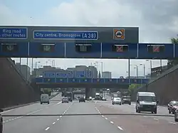 Widok z Aston Expressway na centrum Birmingham