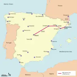 Mapa przebiegu linii kolejowej 050