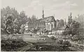 Widok klasztoru od południowego wschodu, ok. 1823