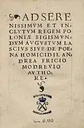 Ad Serenissimum et Inclytum Regem Poloniae Sigismundum Augustum 1543