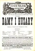 Afisz, Teatr Miejski w Krakowie, 1899