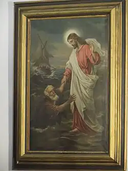 Obraz przedstawiający Jezusa Chrystusa ze św. Piotrem