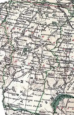 Plan obwodu akmolińskiego