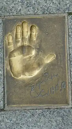 Odcisk dłoni Bogusława Lindy