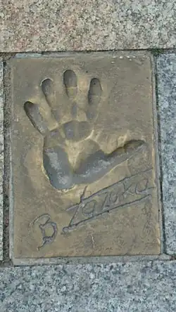 Odcisk dłoni Bohdana Łazuki