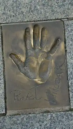 Odcisk dłoni Pawła Wilczaka