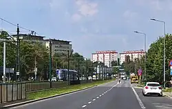 Widok od Ronda Kocmyrzowskiego na północny zachód