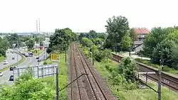 Przystanek (po prawej) przed przebudową w 2016