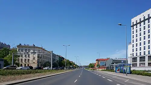 Widok na zachód od Ronda Mogilskiego