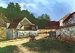 Alfred Sisley, Wiejska ulica w Marlotte, 1866
