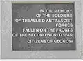 IN THE MEMORY OF THE SOLDIERS OF THEALLIED ANTIFASCIST FORCES FALLEN ON THE FRONTS OF THESECOND WORLD WAR CITIZENS OF GŁOGÓW