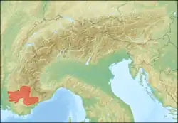 Mapa pasma górskiego