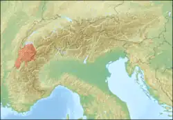 Mapa pasma górskiego