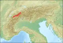 Mapa pasma górskiego