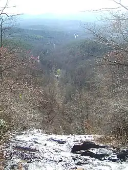 Widok z wierzchołka wodospadu