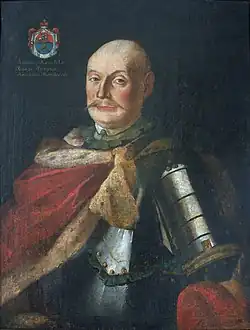 Portret Antoniego Michała Puzyny z herbem Ogiński (XVIII w.)