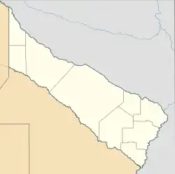 Mapa konturowa prowincji Formosa, na dole po prawej znajduje się punkt z opisem „Formosa”