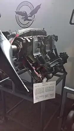 Silnik Argus As-10 eksponowany w MLP w Krakowie