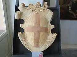 Herb Republiki Genui, poł. XVI w., pochodzący z klasztoru San Francesco di Castelletto