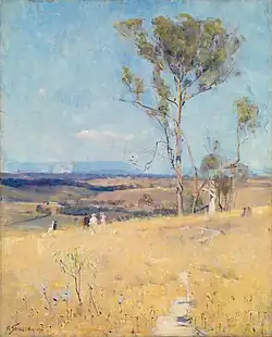 Arthur Streeton, W pobliżu Heidelbergu, 1890, National Gallery of Victoria