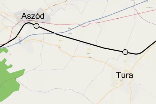 Linia kolejowa 80a Budapest–Hatvan (odcinek Aszód-Tura)