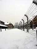 Elektryczne ogrodzenie w Auschwitz