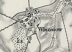 Fragment austriackiej mapy z 1876 r.