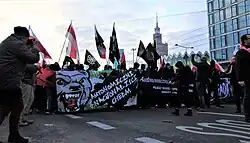 &nbsp;Autonomiczni nacjonaliści na Marszu Niepodległości w Warszawie. 11 listopada 2019 r.