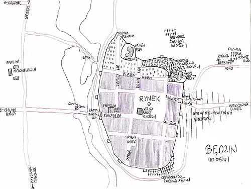 Plan Starego Miasta z rynkiem (stan na XVIII wiek)