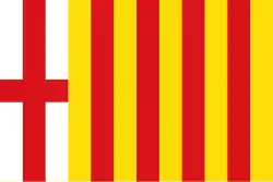 Flaga używana przed uzyskaniem autonomii przez Aragonię
