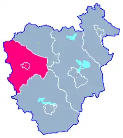 Położenie na mapie powiatu