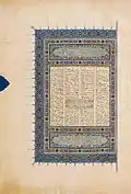Strona z rękopisu Szahname Bajsonghora. Herat, 1429/1430. Biblioteka Pałacu Golestan