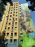 Mural na 11-kondygnacyjnym budynku przy ul. Moczyńskiego w Bydgoszczy