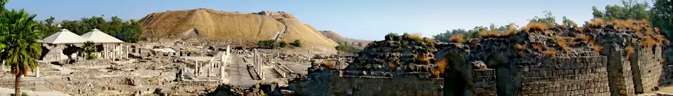 Panorama stanowiska archeologicznego Scytopolis w Bet Sze’an – Park Narodowy Bet Sze’an