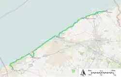 Mapa przebiegu linii kolejowej 0