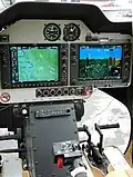 Kokpit w wersji Bell 407GX z awioniką Garmin.