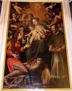 Bernardo Castello,  Madonna z Dzieciątkiem, św. Mikołajem i św.Marią Magdaleną, XVII w.