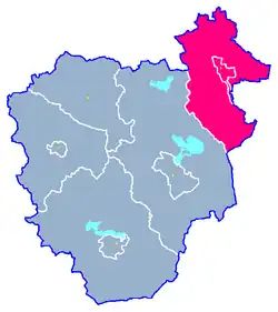 Położenie na mapie powiatu