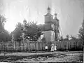 kościół z 1787 jako cerkiew prawosławna (1900), obecnie nieistniejący