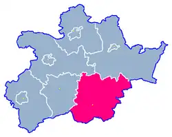 Położenie na mapie powiatu