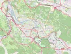 Mapa konturowa Bilbao, na dole znajduje się punkt z opisem „La Peña”