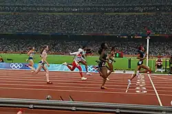 Finisz biegu na 200 m kobiet