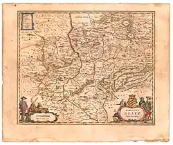Jedna z najstarszych map hrabstwa (1645)
