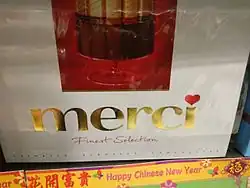 Zdjęcie opakowania czekoladek Merci