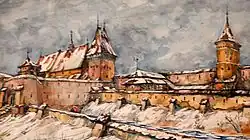 Brama Mikołajska ze średniowieczną strzelnicą Bractwa Kurkowego