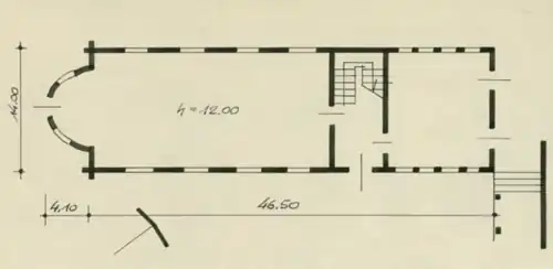 Plan kościoła (z&nbsp;aulą)