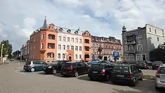 Koniec pl. Piłsudskiego, dalej ul. Przemysłowa i 9 Maja